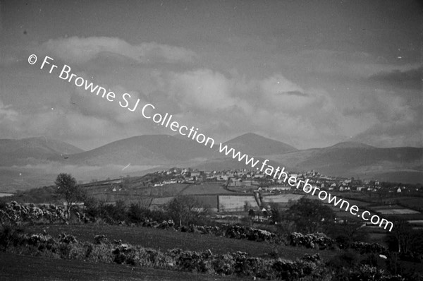 VARIOUS VIEWS OF TOWN AND MOURNE MOUNTAINS